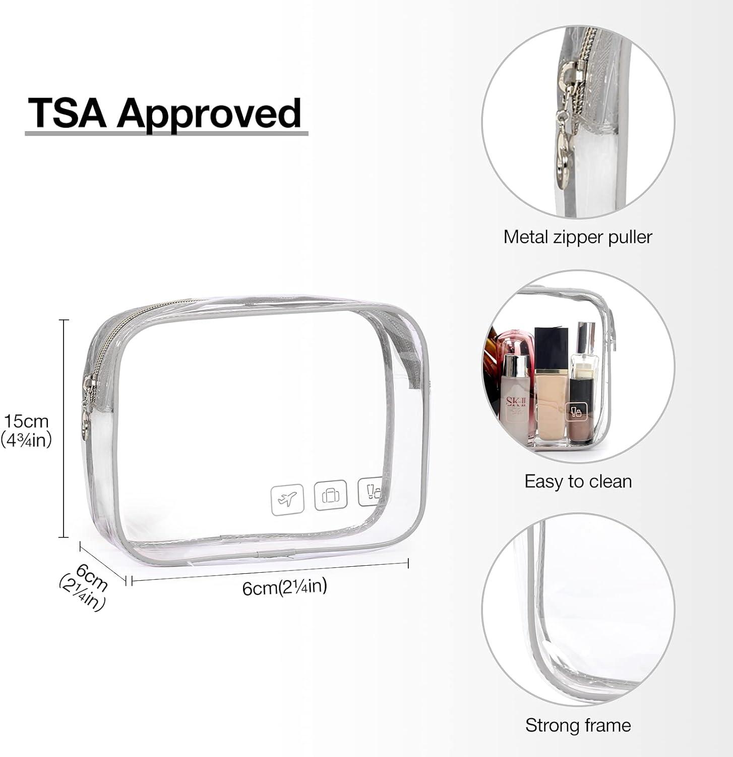 image:imageBAGSMART Toiletry Bag Hanging Travel Makeup Organizer with TSA Approved Transparent Cosmetic Bag Makeup Bag for Full Sized Toiletries LargeBlckGrey