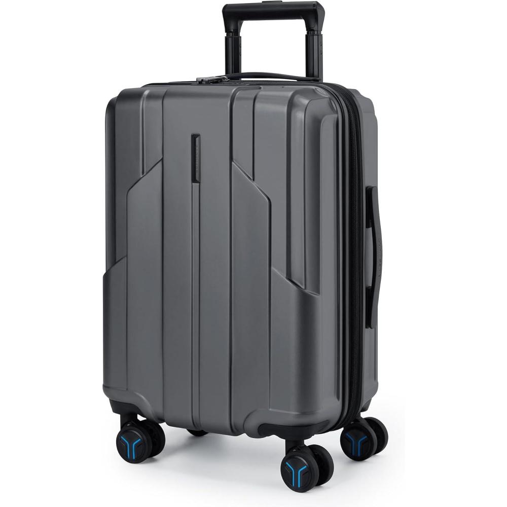 image:imageBAGSMART Carry On Luggage 22x14x9 Airline Approved 1OO PC Hardside Expandable Luggage with TSA Lock 20 Inch Travel Suitcase with Spinner WheelsBeigeGray