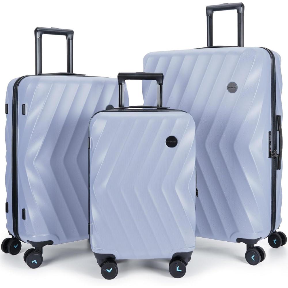 image:imageBAGSMART Carry On Luggage 22x14x9 Airline Approved PC Hardside Suitcase 20 Inch Carryon with Spinner Wheels Travel Luggage Lightweight Rolling Suitcases for Men Women Purple01 Lilac Purple
