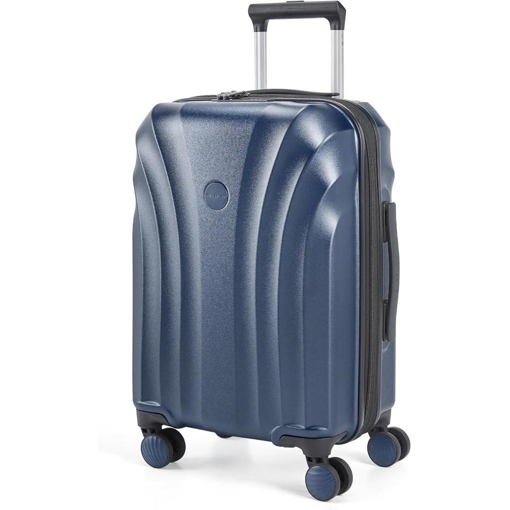 image:imageBAGSMART Carry On Luggage 22x14x9 Airline Approved with TSA Lock Expandable Hard Shell Suitcase with Spinner Wheels Lightweight 20 Inch Travel Rolling CarryOn Luggage Light BlueDark Blue