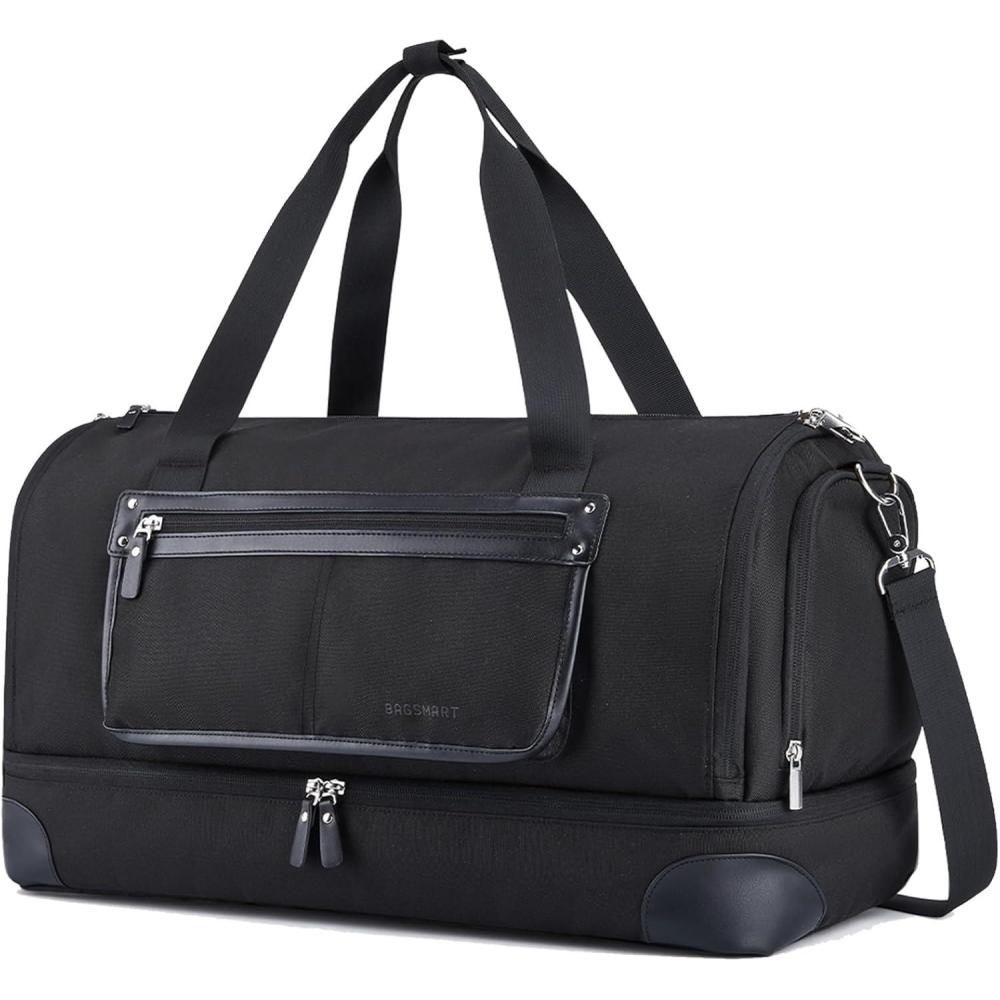 image:imageBAGSMART Medium Garment Bags for Travel Convertible Travel Garment Duffle Bag Suit Bags for Women 2 in 1 Garment Bags with Shoe CompartmentBlack