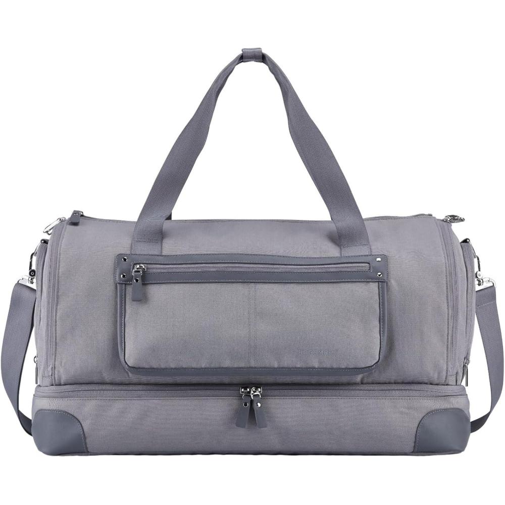 image:imageBAGSMART Medium Garment Bags for Travel Convertible Travel Garment Duffle Bag Suit Bags for Women 2 in 1 Garment Bags with Shoe CompartmentGrey