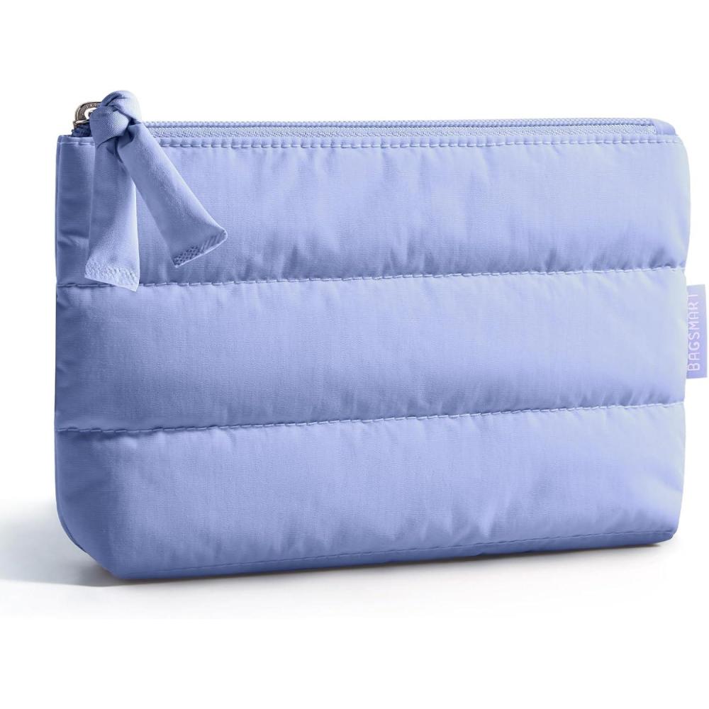 image:imageBAGSMART Small Cosmetic Bag Elegant Roomy Makeup Bagslipstick pouchZipper PouchGreat Gifts for WomenTravel Waterproof Toiletry Bag Accessories Organizer Gifts Pink1 pcs02Lavender