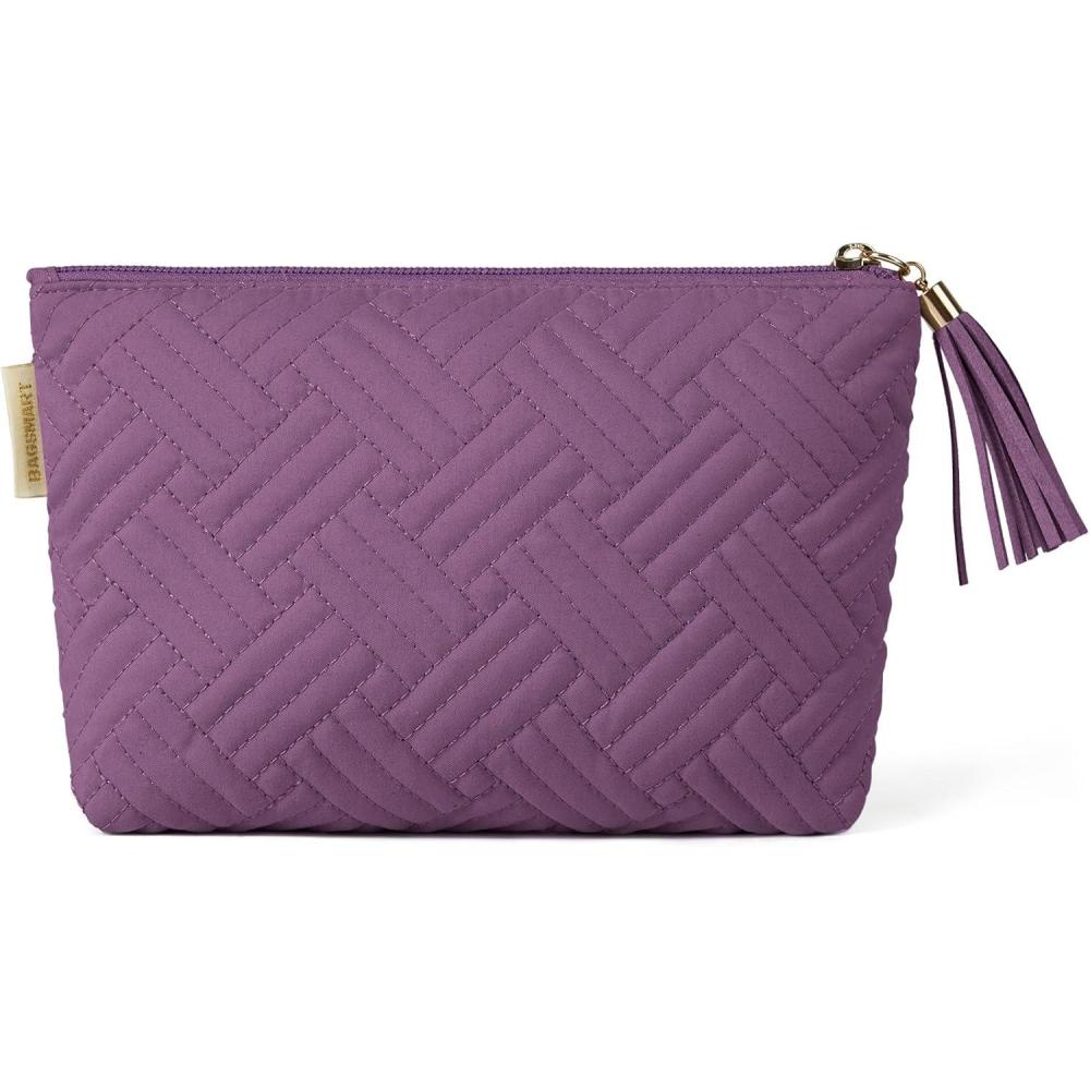 image:imageBAGSMART Small Cosmetic Bag Elegant Roomy Makeup Bagslipstick pouchZipper PouchGreat Gifts for WomenTravel Waterproof Toiletry Bag Accessories Organizer Gifts Pink1 pcs03Purple1 pcs