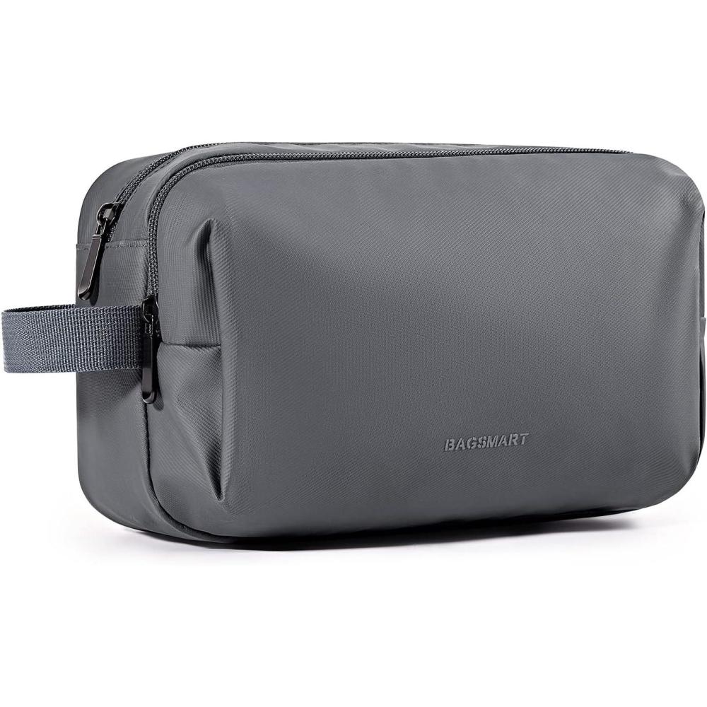 image:imageBAGSMART Toiletry Bag for Men Travel Toiletry Organizer Dopp Kit Waterresistant Shaving Bag for Toiletries Accessories Door Room EssentialsBlacklargeGreybasic