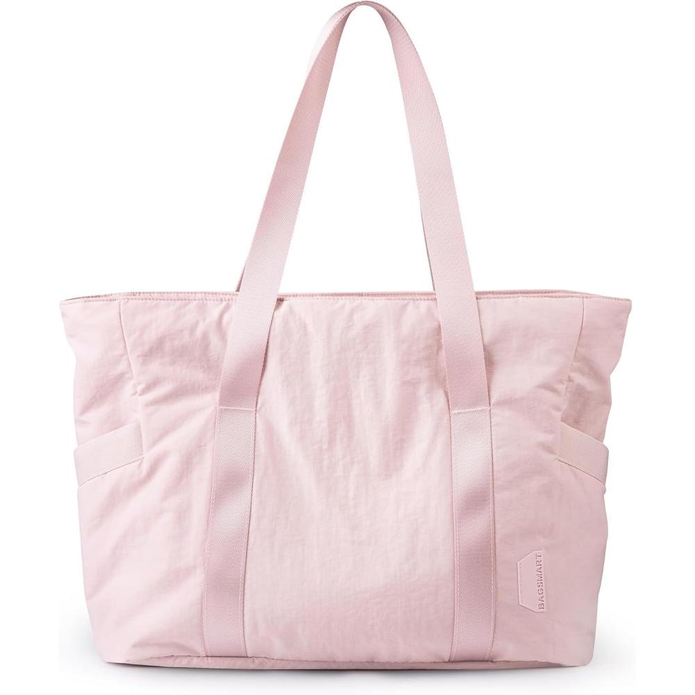image:imageBAGSMART Tote Bag for Women Tote Bag with Zipper Work Tote with Compartments Nurse Shoulder Hanbag for Travel GymBbaby Pinksmall24l