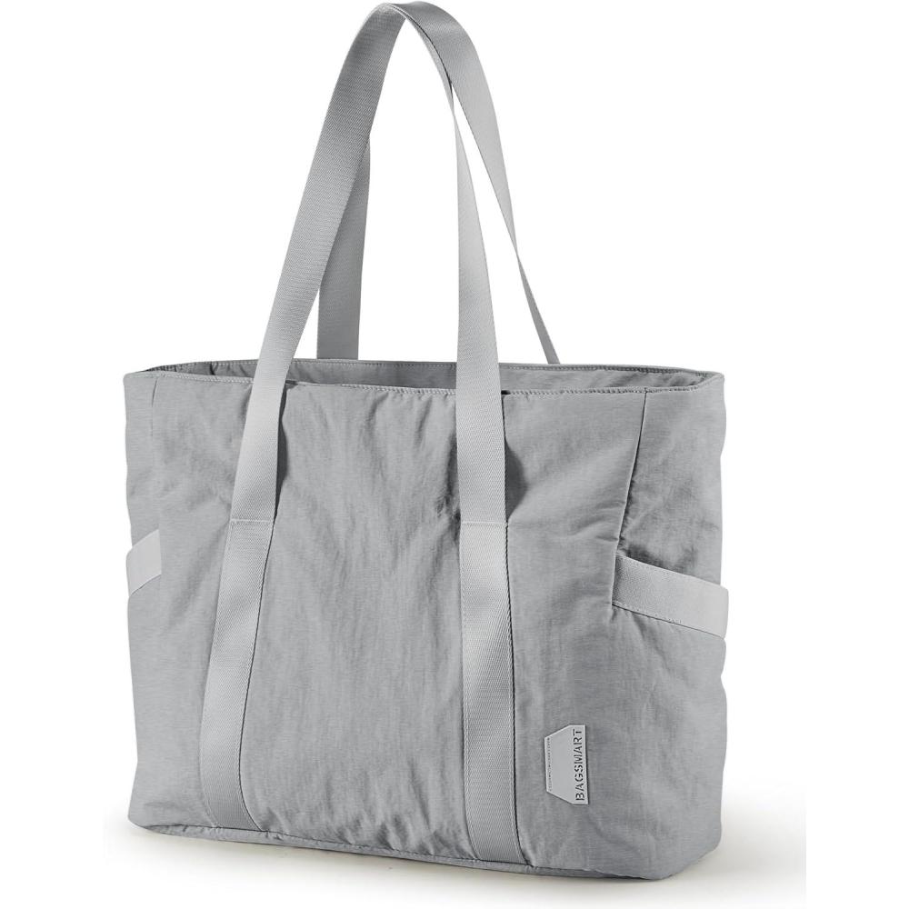 image:imageBAGSMART Tote Bag for Women Tote Bag with Zipper Work Tote with Compartments Nurse Shoulder Hanbag for Travel GymKgreysmall24l