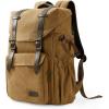 BAGSMART Camera Backpack, DSLR Camera Bag, Waterproof Camera Bag Backpack for Photographers, Fit up to 15″ Laptop with Rain Cover and Tripod Holder, Ivory White(Khaki)