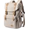 BAGSMART Camera Backpack, DSLR Camera Bag, Waterproof Camera Bag Backpack for Photographers, Fit up to 15″ Laptop with Rain Cover and Tripod Holder, Ivory White(Ivory White)