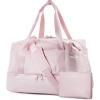 BAGSMART Gym Bag for Women, Carry on Weekender Overnight Bag, Travel Duffel Bags with Trolley Sleeve, Personal Item Travel Bag Tote Bag Workout Dance Bag(Pink,Medium)(Pink)