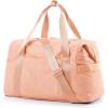 BAGSMART Gym Bag for Women, Carry on Weekender Overnight Bag, Travel Duffel Bags with Trolley Sleeve, Personal Item Travel Bag Tote Bag Workout Dance Bag(Pink,Medium)(Orange)