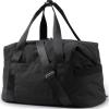 BAGSMART Gym Bag for Women, Carry on Weekender Overnight Bag, Travel Duffel Bags with Trolley Sleeve, Personal Item Travel Bag Tote Bag Workout Dance Bag(Pink,Medium)(Black)