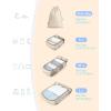 BAGSMART Keep Shape Packing Cubes, 7 Set for Travel, Lightweight Cubes, Suitcase Organizer Bags Set for Essentials(01-White Opal)
