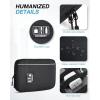 BAGSMART Large Electronics Travel Organizer Case, Tech Accessories Cord Storage Bag for Phone, Power Bank, SD Card, Cables, Black(Black)