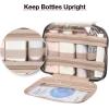 BAGSMART Toiletry Bag Hanging Travel Makeup Organizer with TSA Approved Transparent Cosmetic Bag Makeup Bag for Full Sized Toiletries, Large-Blck(Black)