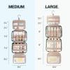 BAGSMART Toiletry Bag Hanging Travel Makeup Organizer with TSA Approved Transparent Cosmetic Bag Makeup Bag for Full Sized Toiletries, Large-Blck(Blue)