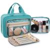 BAGSMART Toiletry Bag Hanging Travel Makeup Organizer with TSA Approved Transparent Cosmetic Bag Makeup Bag for Full Sized Toiletries, Large-Blck(Blue)