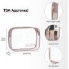 BAGSMART Toiletry Bag Hanging Travel Makeup Organizer with TSA Approved Transparent Cosmetic Bag Makeup Bag for Full Sized Toiletries, Large-Blck(Dark Purple)
