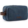 BAGSMART Toiletry Bag for Men, Canvas Travel Toiletry Organizer Dopp Kit Water-resistant Shaving Bag for Toiletries Accessories,Navy Blue-Medium(Navy Blue)