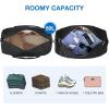 BAGSMART Travel Duffle Bag 50L Large Carry On Bag Weekender Overnight Bag for Men Women with Shoes Compartment, Black(Black- 2)