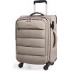 BAGSMART Underseat Carry on Luggage with Wheels, Soft Underseat Travel Luggage with PVC Wet/Dry Pockets, Lightweight Soft Personal Item Suitcase for Short Trip, Pinkish Purple(Camel)