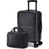 BAGSMART Carry On Luggage 22x14x9 Airline Approved With TSA Lock, 1OO% Polycarbonate Hardside Luggage with Spinner Wheels, Durable Hard Shell Carry On Suitcase 20 inch Black(Black)