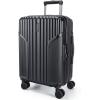 BAGSMART Carry On Luggage 22x14x9 Airline Approved, luggage with Spinner Wheels, 20 Inch Expandable Hardside Carry On Suitcase with TSA Lock Rolling Travel suitcase Carry-On, Pink Lavender(Black)
