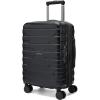 BAGSMART Carry On Luggage 22x14x9 Airline Approved with Spinner Wheels,Lightweight 20 Inch Luggage with TSA Lock,Expandable Hard Shell Carry On Suitcases for Men Women,Dark Blue(Black)