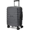BAGSMART Carry On Luggage 22x14x9 Airline Approved with Spinner Wheels,Lightweight 20 Inch Luggage with TSA Lock,Expandable Hard Shell Carry On Suitcases for Men Women,Dark Blue(Gray)
