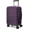BAGSMART Carry On Luggage 22x14x9 Airline Approved with Spinner Wheels,Lightweight 20 Inch Luggage with TSA Lock,Expandable Hard Shell Carry On Suitcases for Men Women,Dark Blue(Purple)