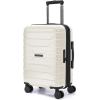 BAGSMART Carry On Luggage 22x14x9 Airline Approved with Spinner Wheels,Lightweight 20 Inch Luggage with TSA Lock,Expandable Hard Shell Carry On Suitcases for Men Women,Dark Blue(White)