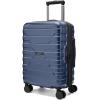 BAGSMART Carry On Luggage 22x14x9 Airline Approved with Spinner Wheels,Lightweight 20 Inch Luggage with TSA Lock,Expandable Hard Shell Carry On Suitcases for Men Women,Dark Blue(Dark Blue)