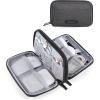 BAGSMART Electronics Organizer Travel Case, Cable Charger Cord Tech Organizer Pouch for Phone Charger Accessories, Black(01-Black)