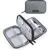 BAGSMART Electronics Organizer Travel Case, Cable Charger Cord Tech Organizer Pouch for Phone Charger Accessories, Black(02-Grey)