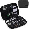 BAGSMART Electronics Organizer Travel Case, Cable Charger Cord Tech Organizer Pouch for Phone Charger Accessories, Black(Black)
