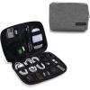 BAGSMART Electronics Organizer Travel Case, Cable Charger Cord Tech Organizer Pouch for Phone Charger Accessories, Black(Grey)