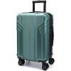 BAGSMART Expandable Carry On Luggage 22x14x9 Airline Approved, 1OO% PC Lightweight Hard Shell Suitcase, 20 Inch Travel Luggage with Spinner Wheels, Waterproof Rolling Suitcase, Black(Olive-green)