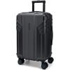 BAGSMART Expandable Carry On Luggage 22x14x9 Airline Approved, 1OO% PC Lightweight Hard Shell Suitcase, 20 Inch Travel Luggage with Spinner Wheels, Waterproof Rolling Suitcase,Blue(Black)