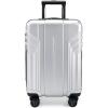BAGSMART Expandable Carry On Luggage 22x14x9 Airline Approved, 1OO% PC Lightweight Hard Shell Suitcase, 20 Inch Travel Luggage with Spinner Wheels, Waterproof Rolling Suitcase,Blue(Sliver)