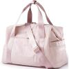 BAGSMART Gym Bag for Women, Carry on Weekender Overnight Bag, Travel Duffel Bags with Trolley Sleeve, Personal Item Travel Bag Tote Bag Workout Dance Bag(Pink,Medium)(Pink)