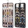BAGSMART Hanging Jewelry Organizer Claw Clip Holder for Headbands, Sunglasses, Hair Clips, Claw Clips Double-Sided on Closet, Wall, Door, 1 piece, Large-Black(Black)