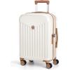 BAGSMART Hardside Expandable Luggage With Spinner Wheels, PC Lightweight Carry-On Luggage Airline Approved With TSA Lock, Durable Women Travel Suitcase Carry On 20 Inch, Pink(Beige)