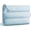 BAGSMART Small Cosmetic Bag, Elegant Roomy Makeup Bags,lipstick pouch,Zipper Pouch,Great Gifts for Women,Travel Waterproof Toiletry Bag Accessories Organizer Gifts (Pink-1 pcs)(02-Baby Blue)