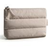 BAGSMART Small Cosmetic Bag, Elegant Roomy Makeup Bags,lipstick pouch,Zipper Pouch,Great Gifts for Women,Travel Waterproof Toiletry Bag Accessories Organizer Gifts (Pink-1 pcs)(02-Camel)