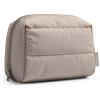 BAGSMART Small Makeup Bag, Travel Cosmetic Bag Make Up Pouch Small Travel Zipper Pouch,Water-resistant Toiletry Bag,Makeup Organizer Bag for Women, Black(02-Camel)