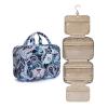 BAGSMART Toiletry Bag Travel Bag with Hanging Hook, Water-resistant Makeup Cosmetic Bag Travel Organizer for Accessories, Shampoo, Full Sized Container, Toiletries, Large-Blue(Blue Paisley)