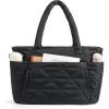 image:imageBAGSMART Tote Bag for Women Puffy Tote Bag with Zipper Large Quilted Shoulder Bag with Compartments for Travel Work GymBblack