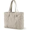 BAGSMART Tote Bag for Women, Tote Bag with Zipper Work Tote with Compartments Nurse Shoulder Hanbag for Travel, Gym(C-grayish Brown-small-24l)
