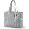 BAGSMART Tote Bag for Women, Tote Bag with Zipper Work Tote with Compartments Nurse Shoulder Hanbag for Travel, Gym(K-grey-small-24l)