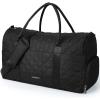 BAGSMART Travel Duffle Bag 50L Large Carry On Bag Weekender Overnight Bag for Men Women with Shoes Compartment, Black(Black- 2)